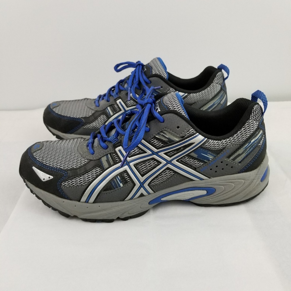 Asics gray blue running shoes mens size 10